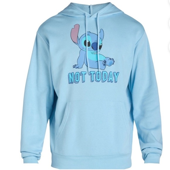 NWT Disney Men’s Stitch Graphic Print Hoodie “Not Today” Lilo & Stitch Small - Picture 1 of 11